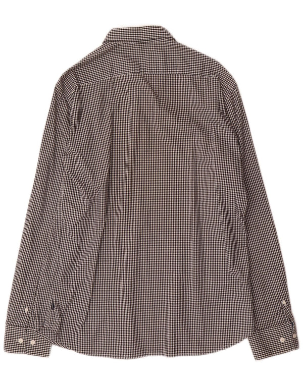 Koszula męska FRENCH CONNECTION, duża, czarna, bawełniana w kratkę