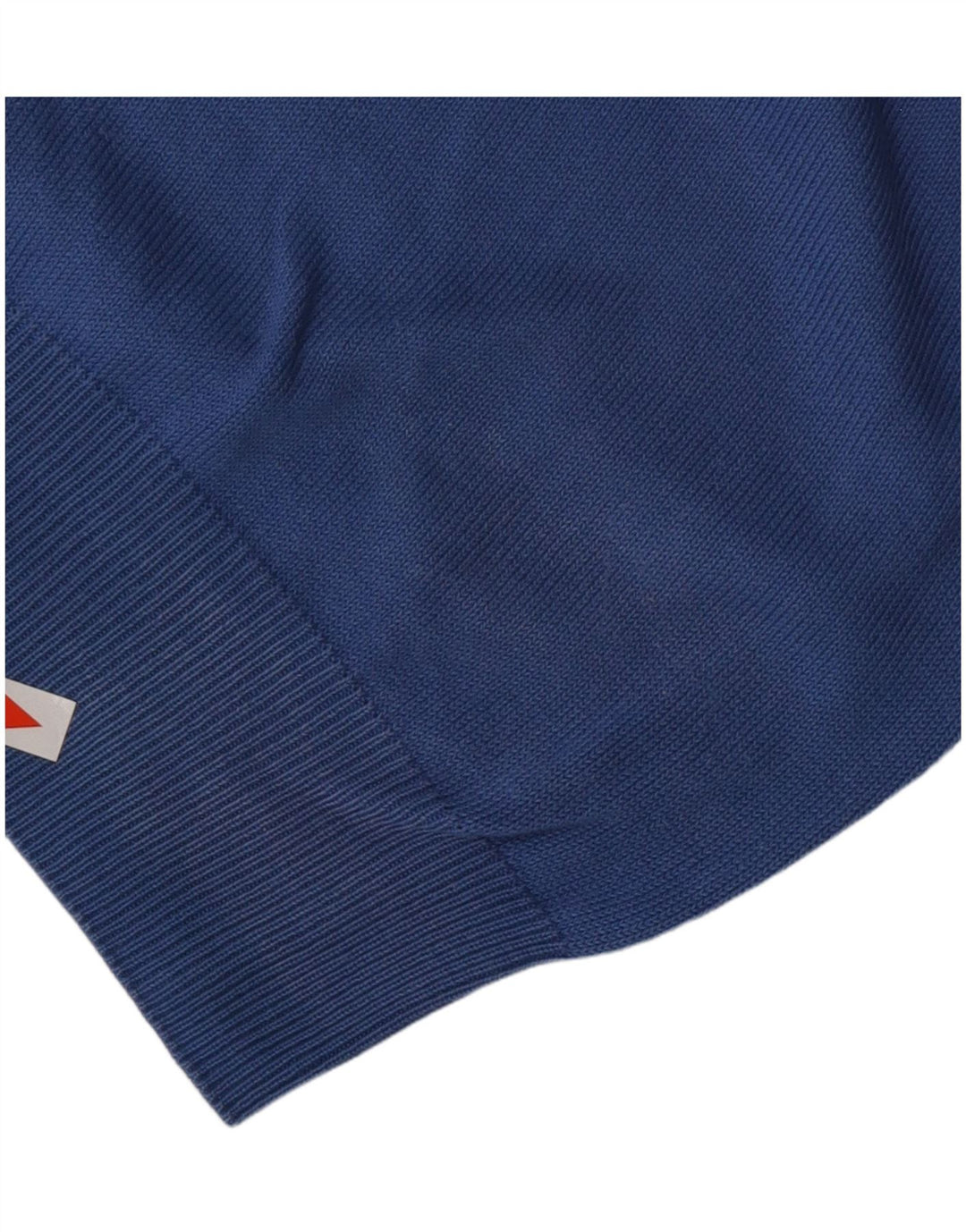 Męski sweter TRUSSARDI z dekoltem w kształcie litery V, duży, niebieski, bawełniany