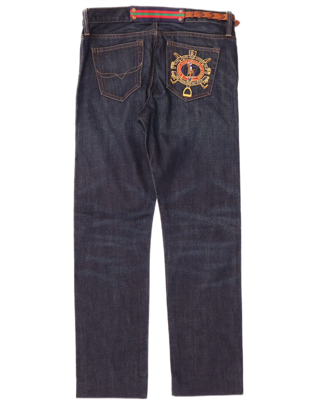 Damskie jeansy Riding Straight Ralph Lauren W27 L28 Granatowe, bawełniane