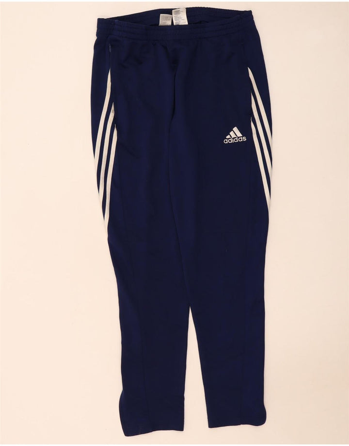 Męskie spodnie dresowe Adidas Climalite, duże, granatowe, z poliestru