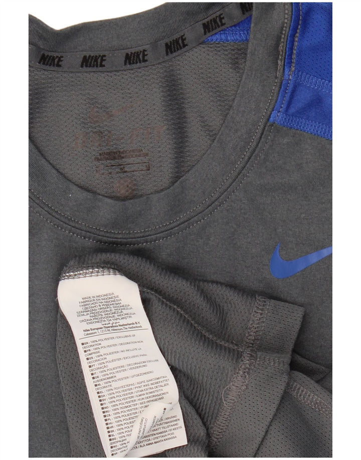 Męska kamizelka Nike Dri Fit Top, średnioszary, poliestrowy blok kolorów