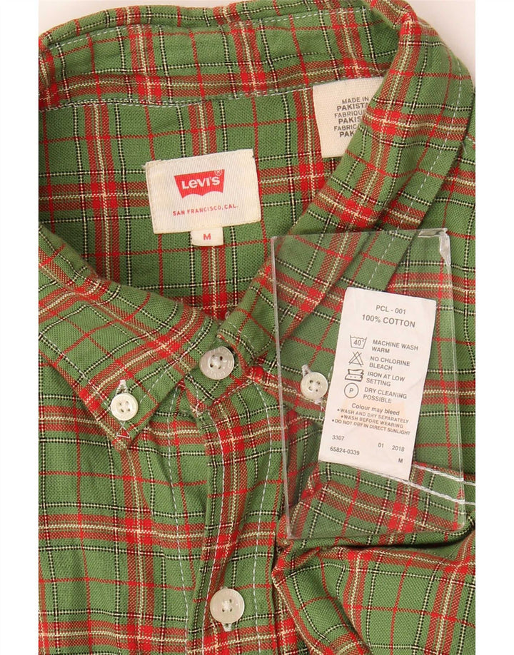 Koszula męska Levi's, bawełniana, w średnią zieloną kratkę