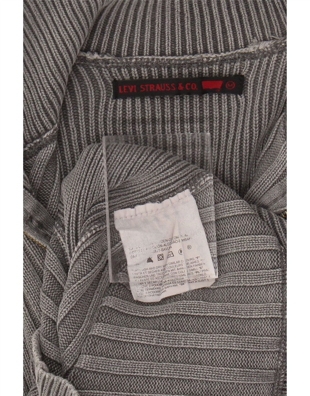 Męski sweter rozpinany LEVI'S, średnioszary, bawełniany