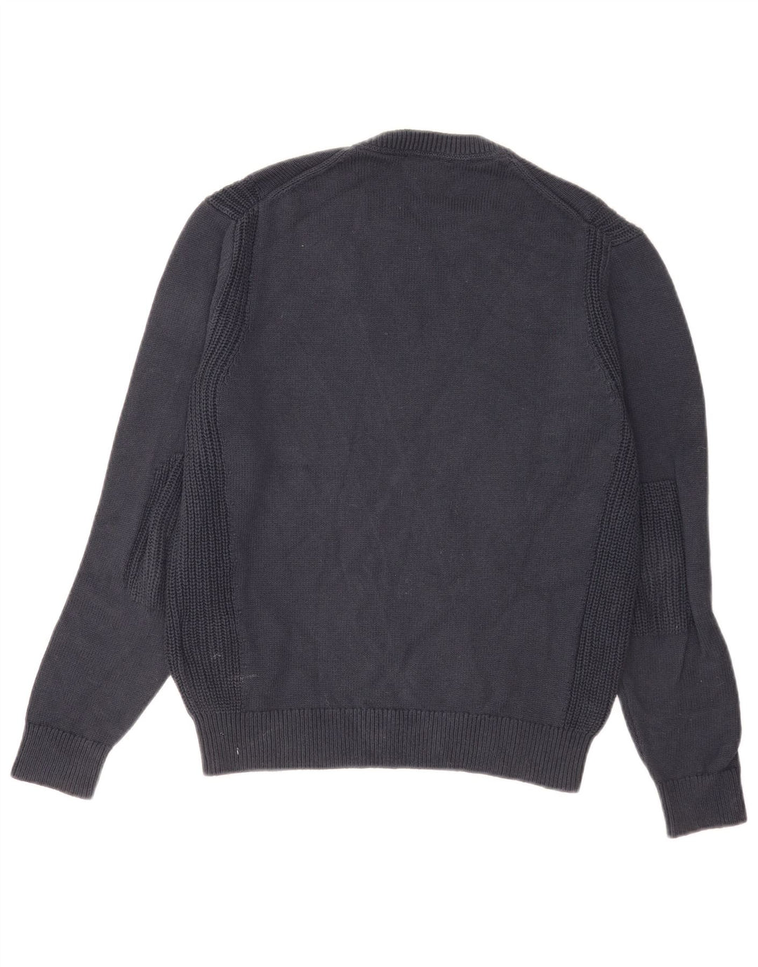 Hackett Męski sweter z okrągłym dekoltem, mały, granatowy, bawełniany