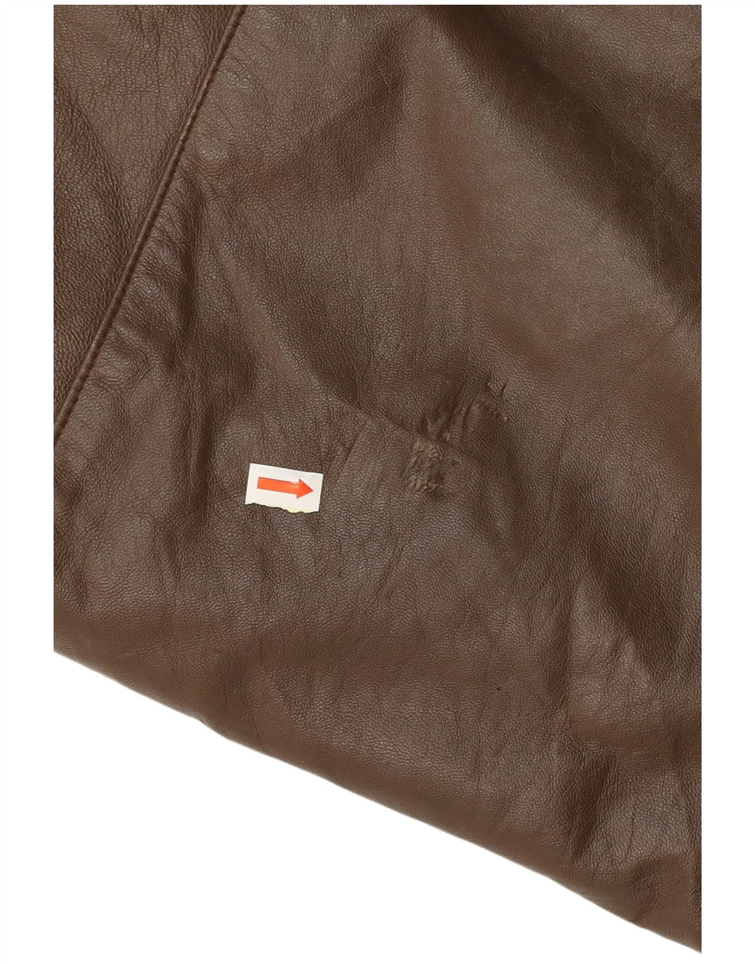 Męski płaszcz skórzany VINTAGE UK 38 Średni brąz