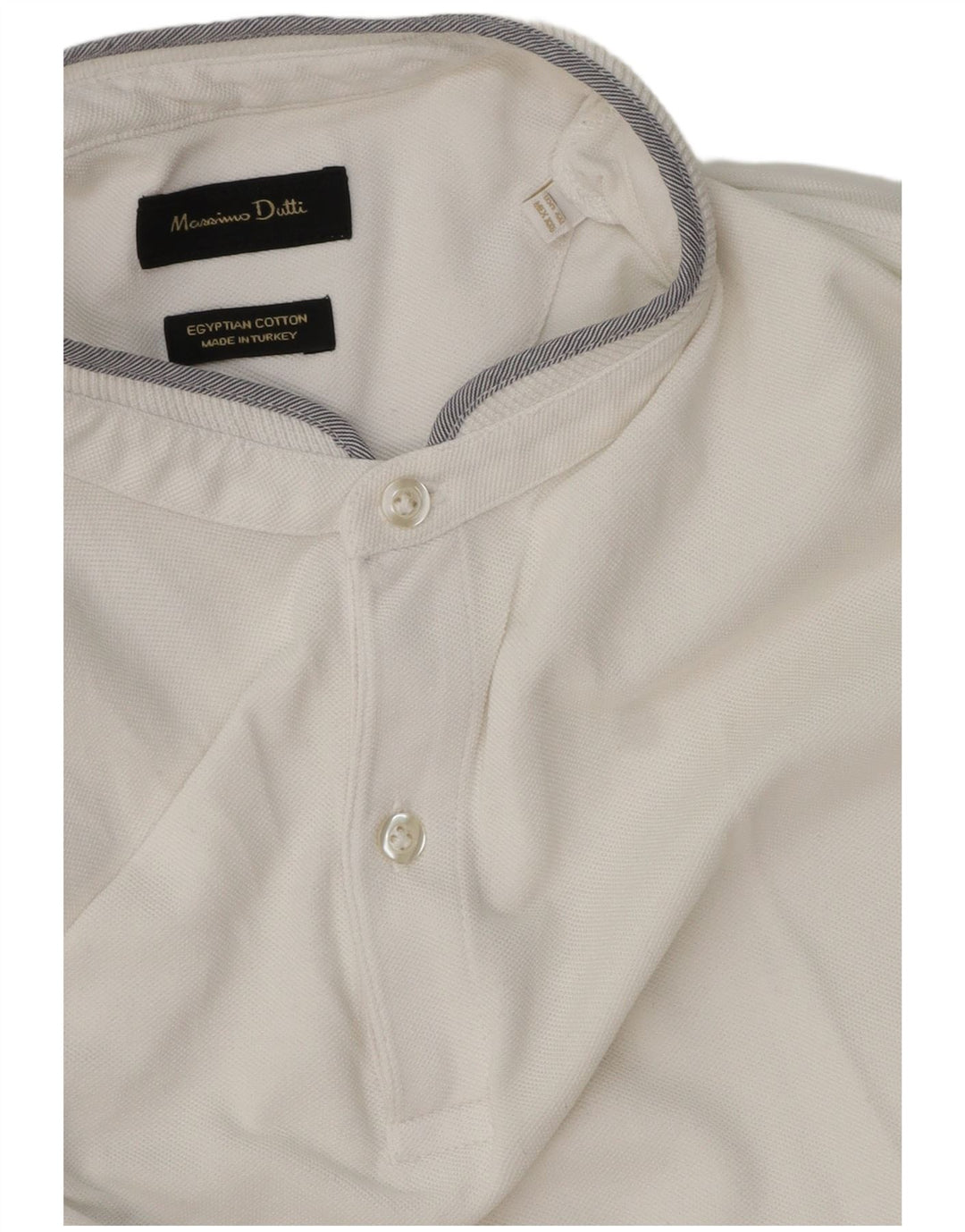 Męska koszulka polo Massimo Dutti 2XL, biała, bawełniana