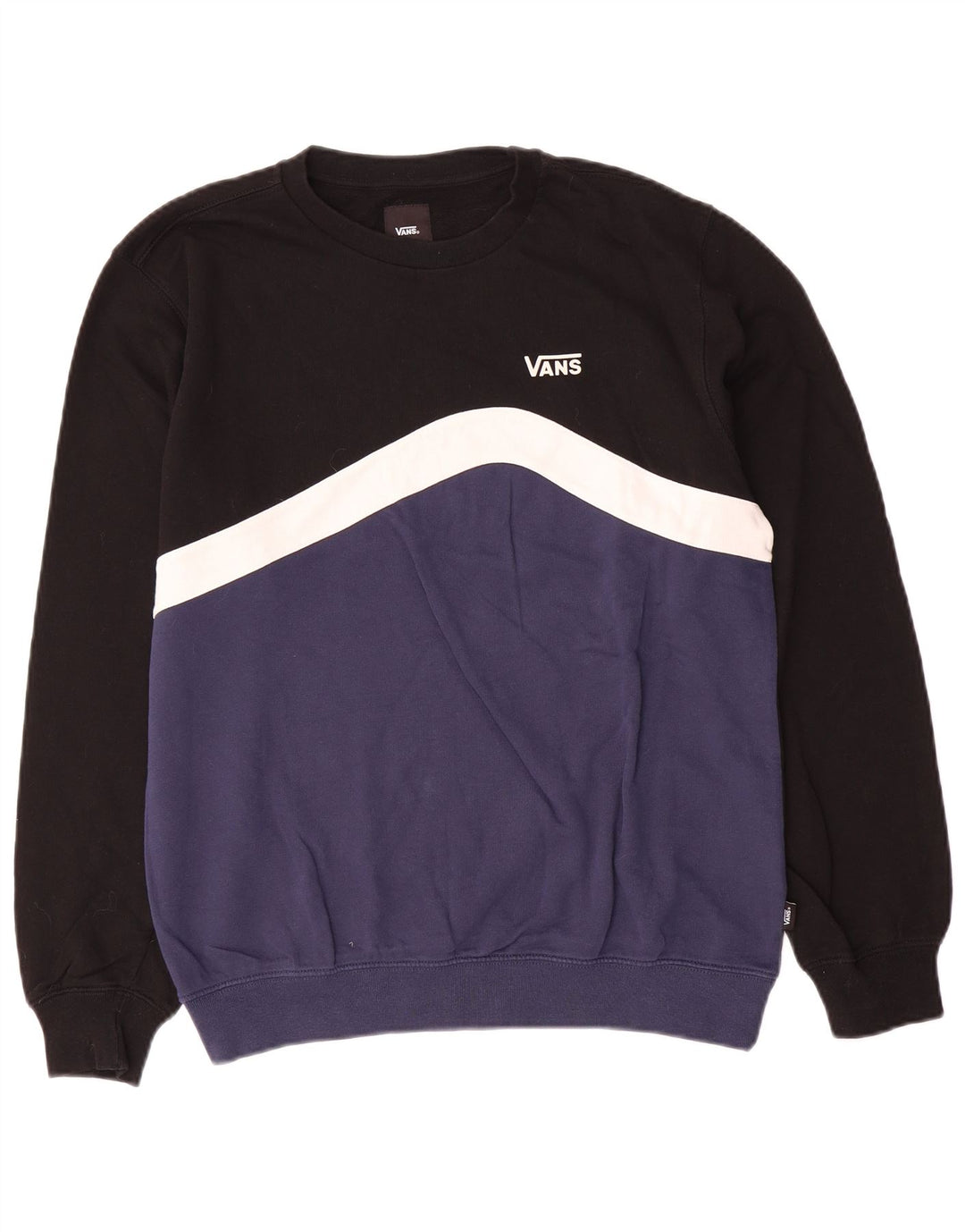 Męski sweter Vans, mały, czarny, z blokami kolorów, bawełniany