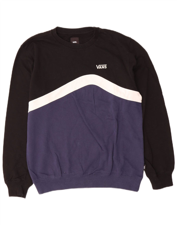 Męski sweter Vans, mały, czarny, z blokami kolorów, bawełniany