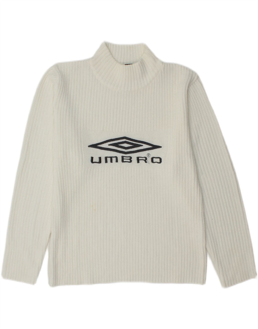 Damski sweter z golfem UMBRO UK 16, średni biały akryl