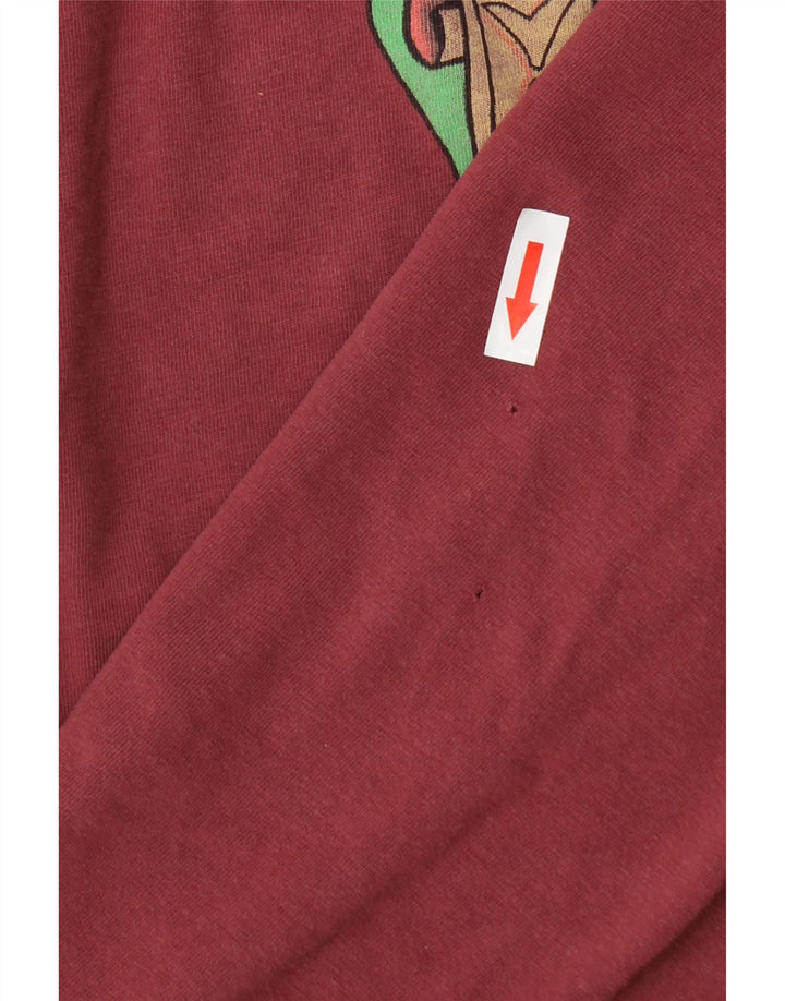 Męska koszulka graficzna WEIRD FISH Top 4XL, czerwona, bawełniana
