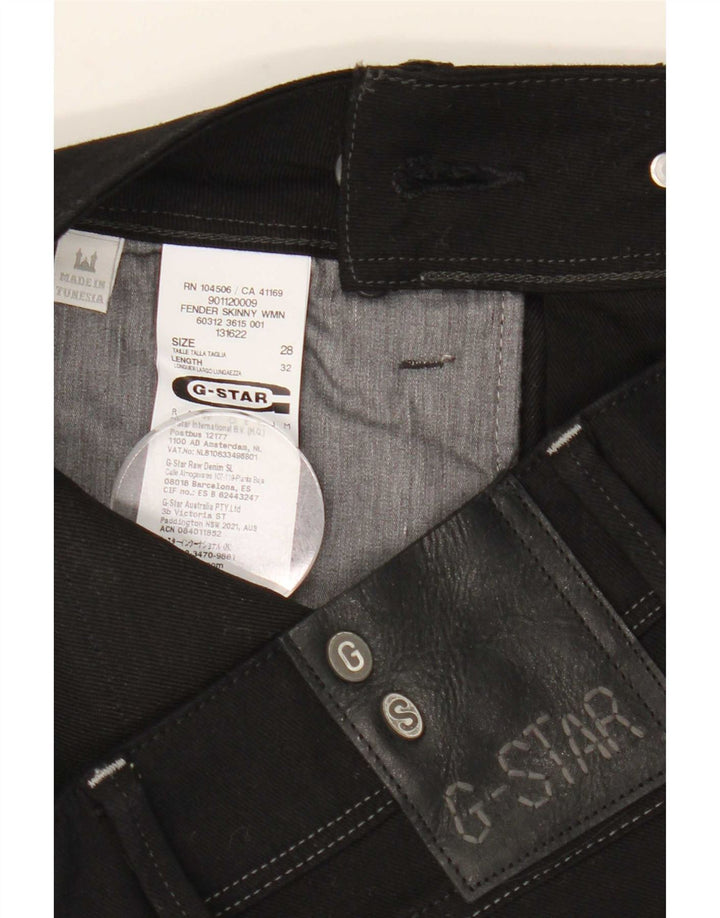 Damskie jeansy skinny G-Star 3301 W28 L29 Czarny poliester