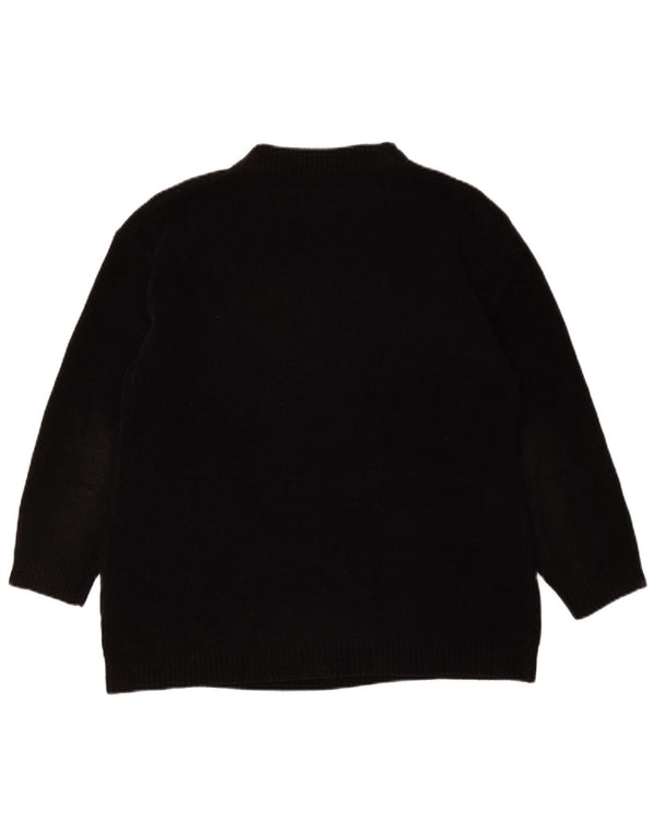 Damski sweter oversize z golfem Canda UK 14/16 Średni czarny