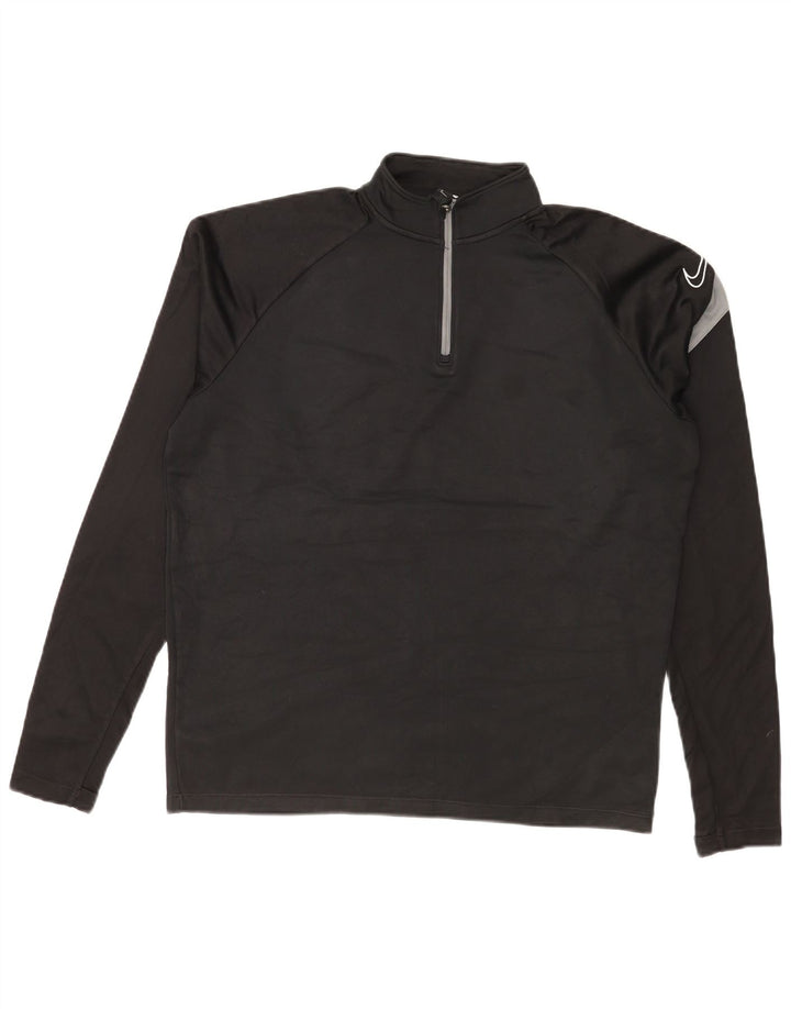 Męska bluza Nike Dri Fit z grafiką, kolor średnio czarny