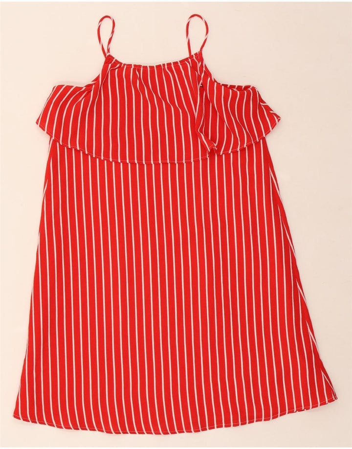 TOMMY HILFIGER Girls Sundress 11-12 Years Red Striped Polyester Vintage Tommy Hilfiger and Second-Hand Tommy Hilfiger from Messina Hembry 