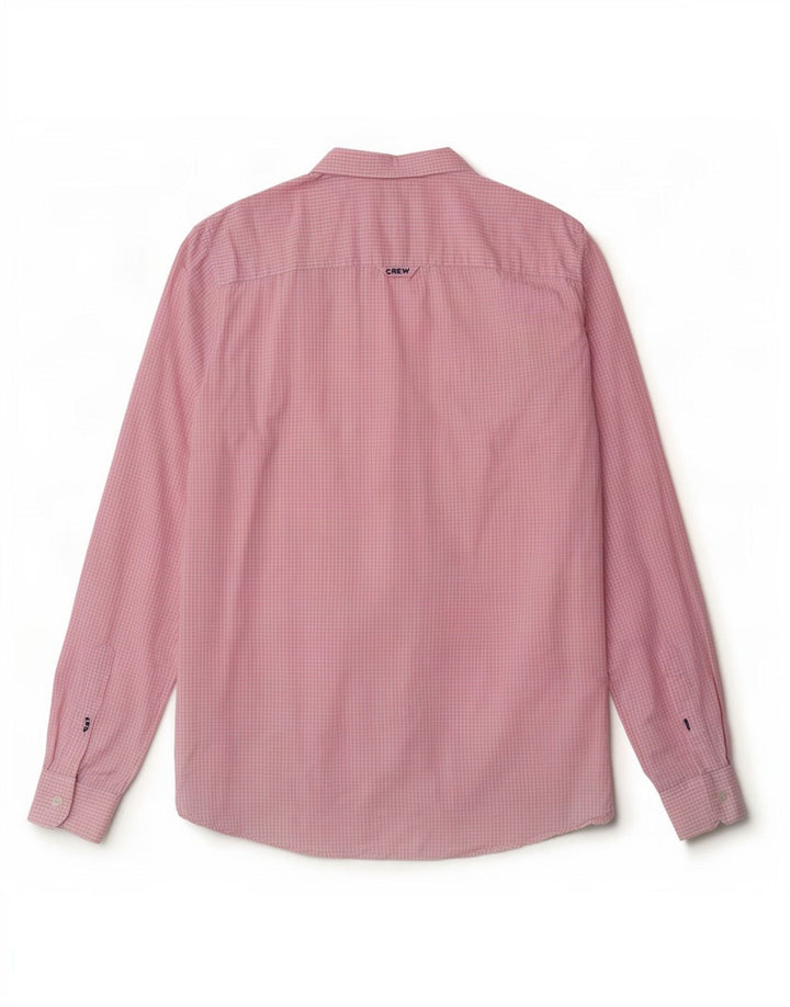 Crew Clothing Męska koszula o klasycznym kroju, średnia różowa bawełniana kratka