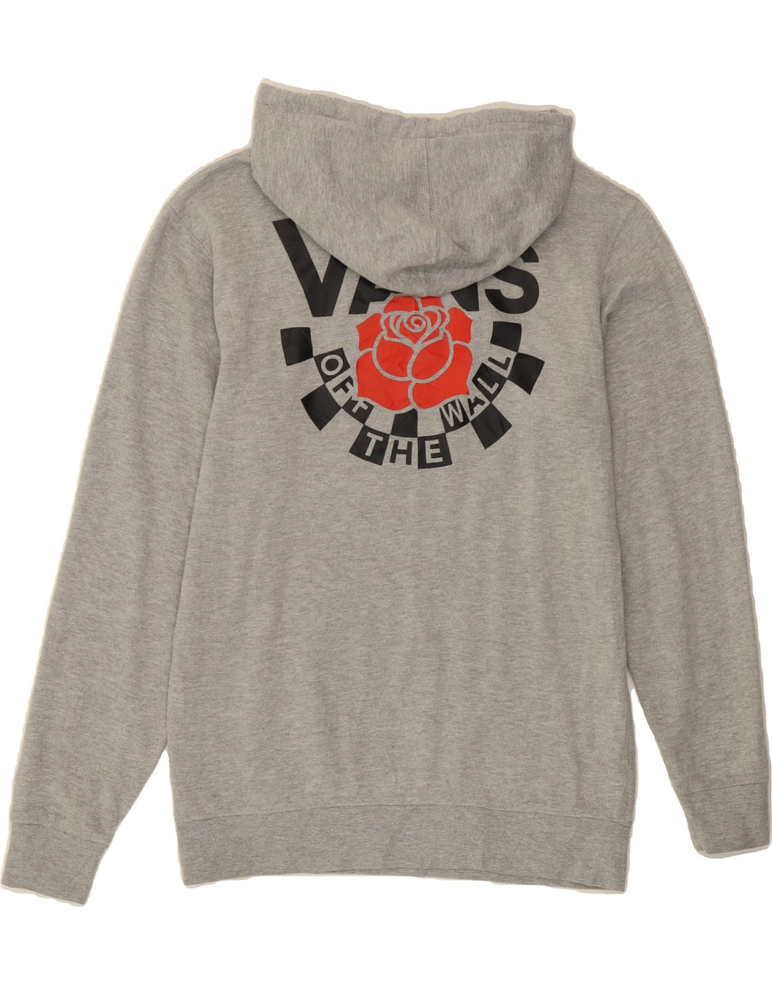 VANS Mens Graphic Hoodie Jumper Small Grey Cotton Vintage Vans and Second-Hand Vans from Messina Hembry 
