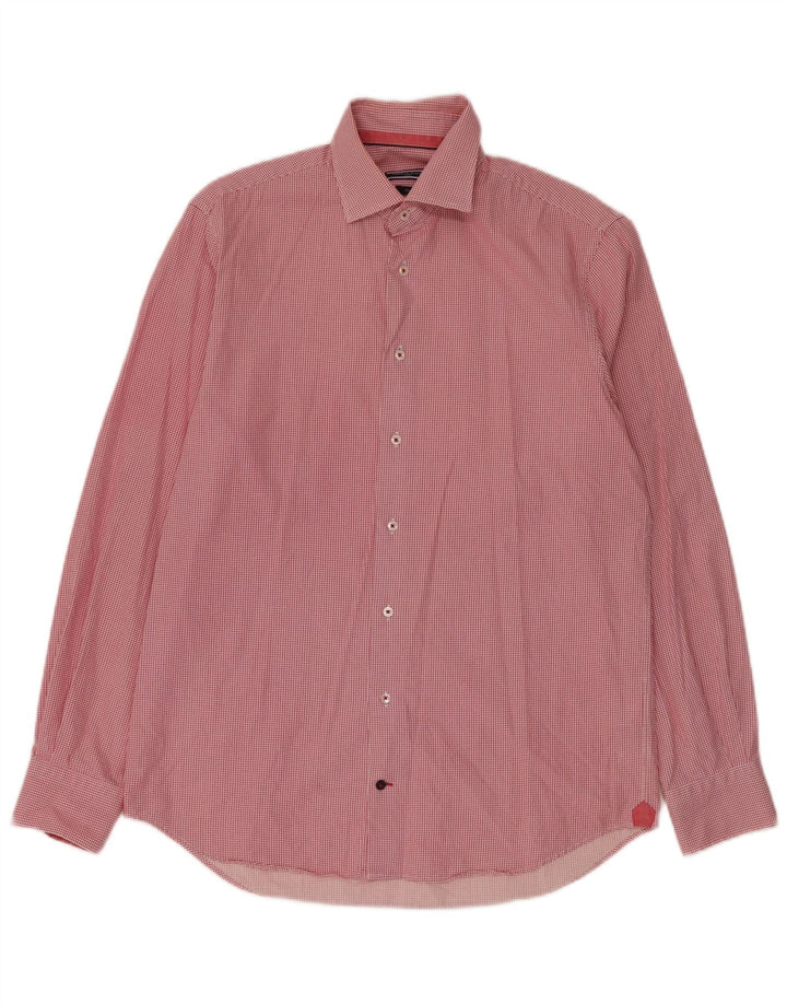Koszula męska Tommy Hilfiger rozmiar 39 15 1/2 Średnia czerwona pepitka