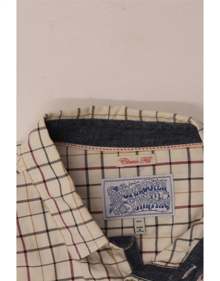 Koszula męska Joules Classic Fit 2XL w białą kratkę