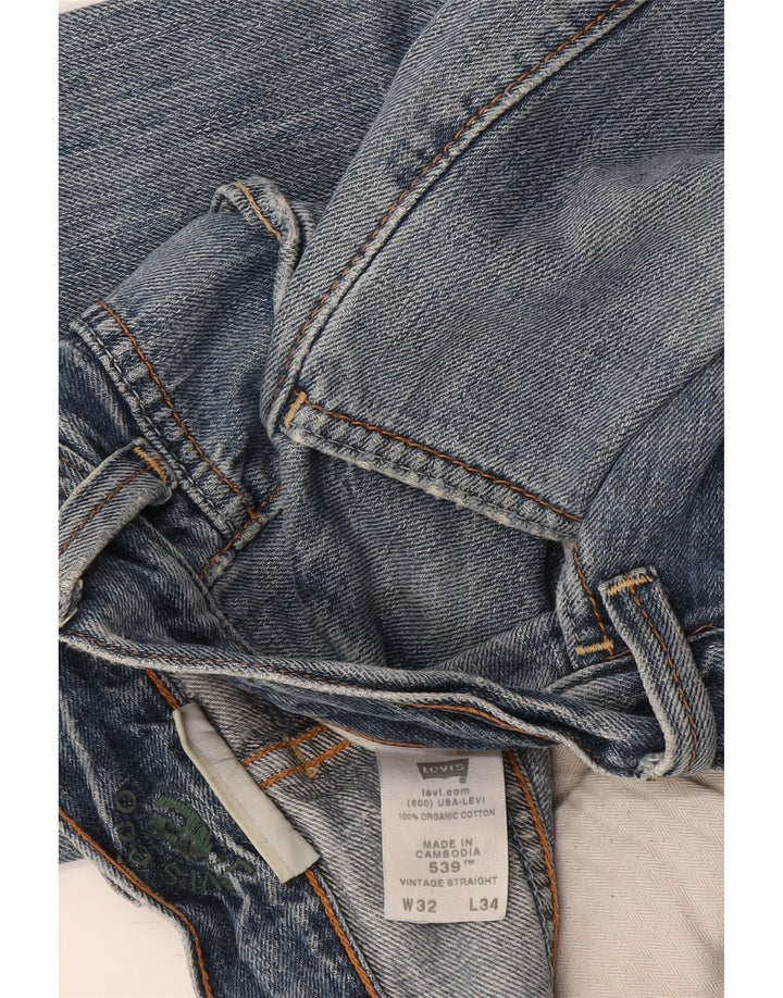 Męskie proste dżinsy Levi's W32 L34 Niebieskie bawełniane