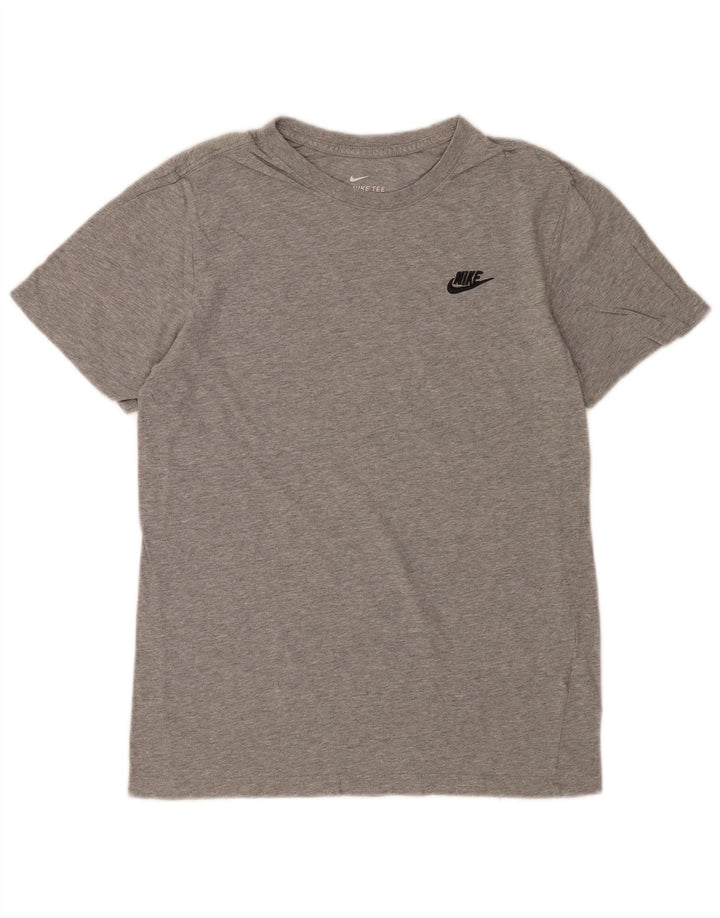 Męska koszulka Nike z krótkim rękawem, mała, szara, nakrapiana bawełna
