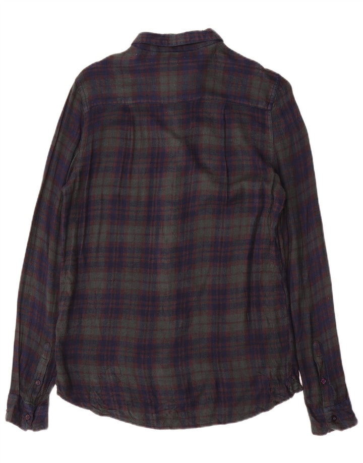 Damska koszula flanelowa Superdry UK 6 XS w granatową kratkę