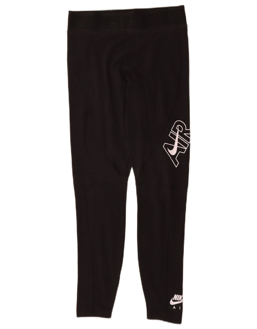 Damskie legginsy Nike Graphic UK 12, średnie czarne, bawełniane