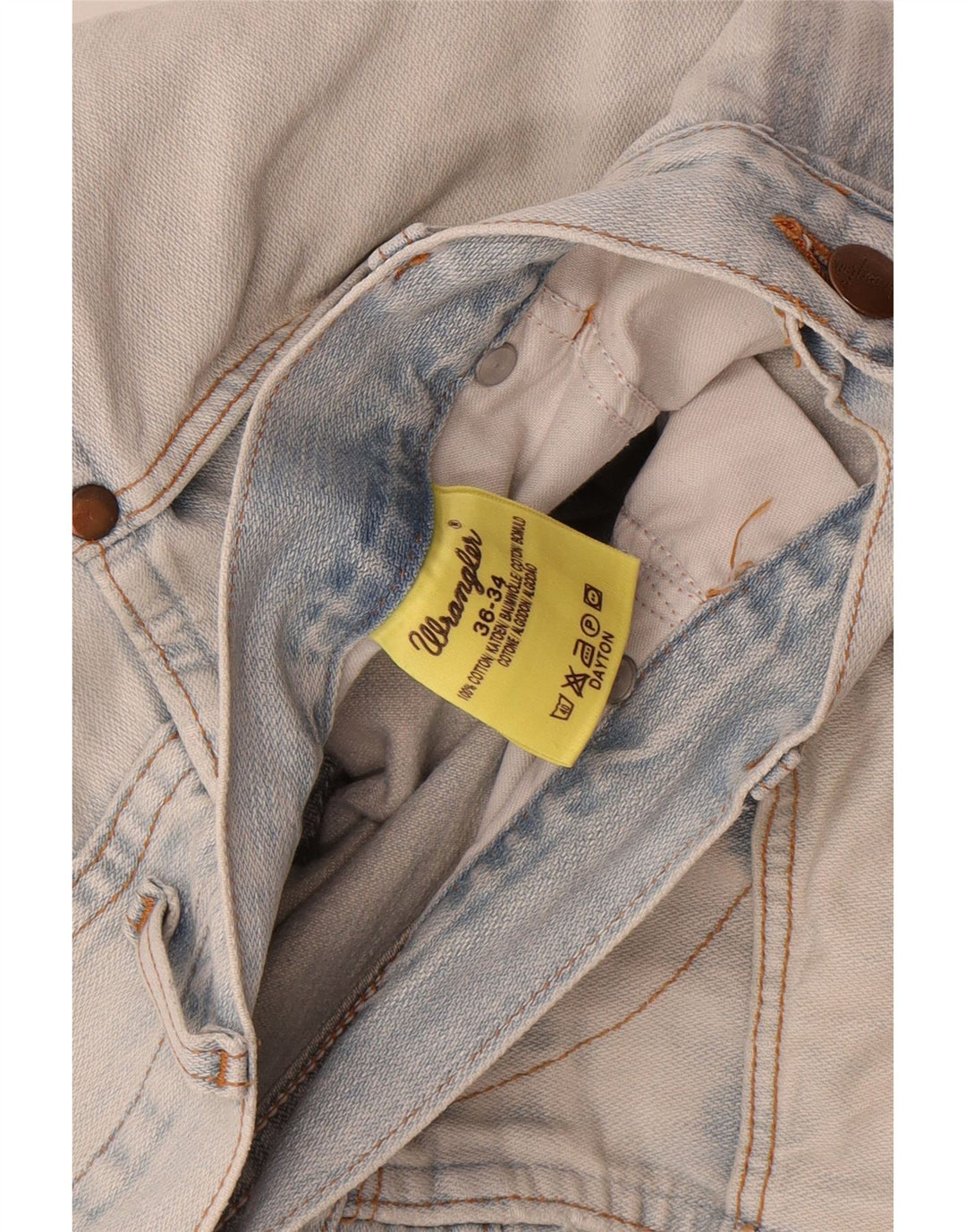Wrangler Męskie dżinsy Dayton Bootcut W36 L34 Niebieskie bawełniane