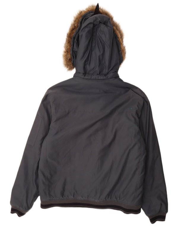 Męska kurtka bomberka z kapturem O'Neill UK 40, duża granatowa, poliestrowa