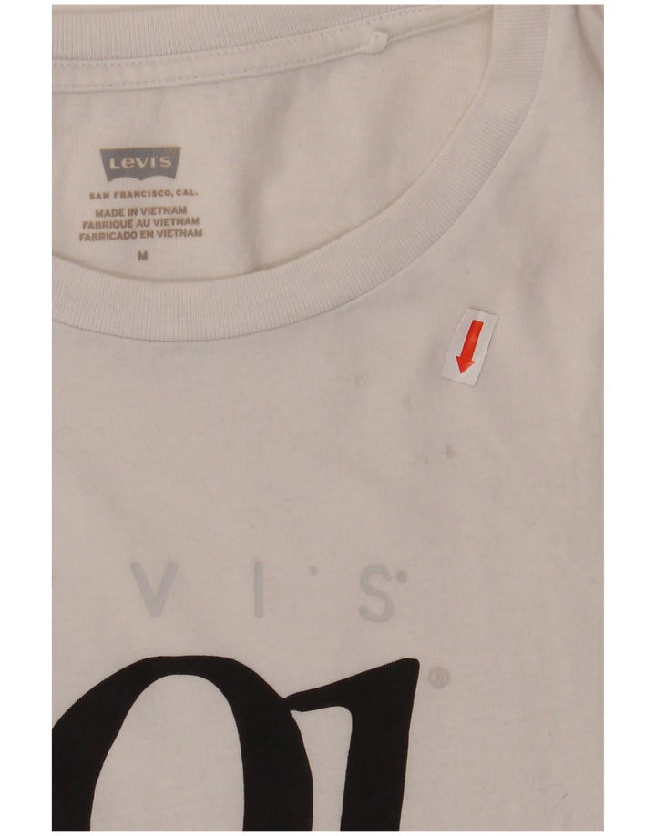 Damska koszulka z grafiką LEVI'S Top UK 14 Średnia biel
