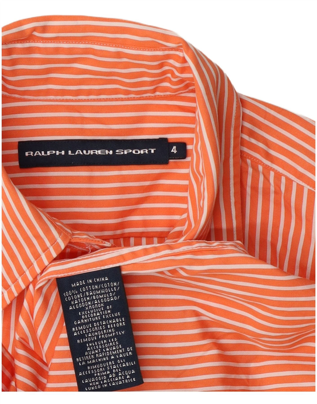 Koszula damska Ralph Lauren US 4, mała, bawełniana w pomarańczowe paski