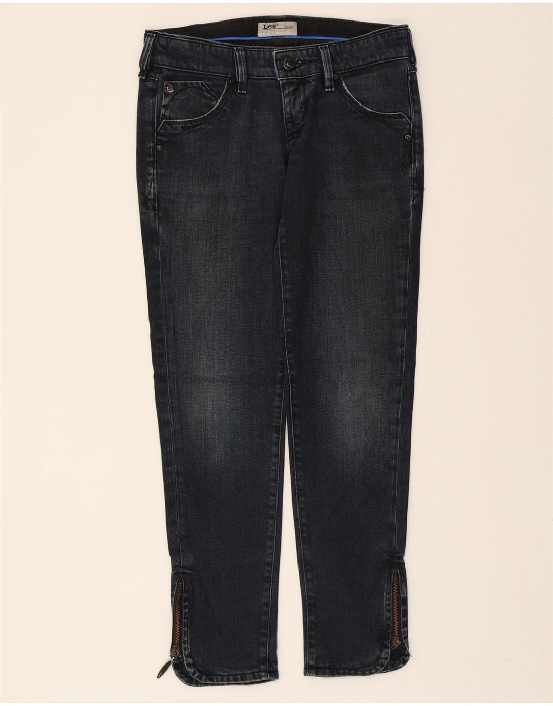 LEE Womens Luana Slim Jeans W27 L31 Navy Blue Cotton Vintage Lee and Second-Hand Lee from Messina Hembry 