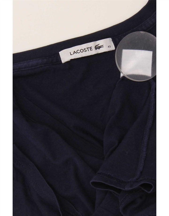 T-shirt damski Lacoste, rozmiar 40, średni granatowy, bawełniany