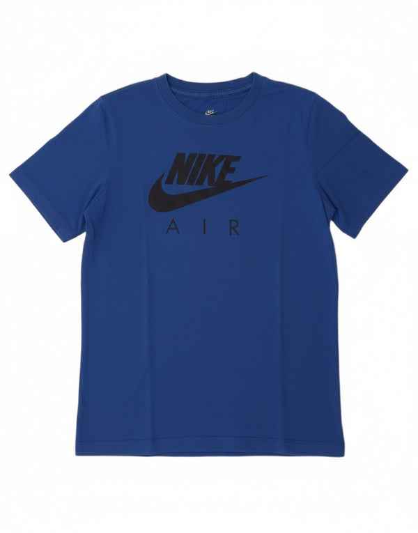 Chłopięcy T-shirt z grafiką NIKE, 13-14 lat, XL, niebieska, bawełniana