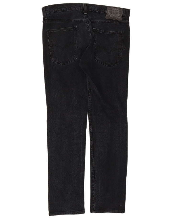Męskie jeansy Levi's 511 Slim W34 L32 Czarna bawełna