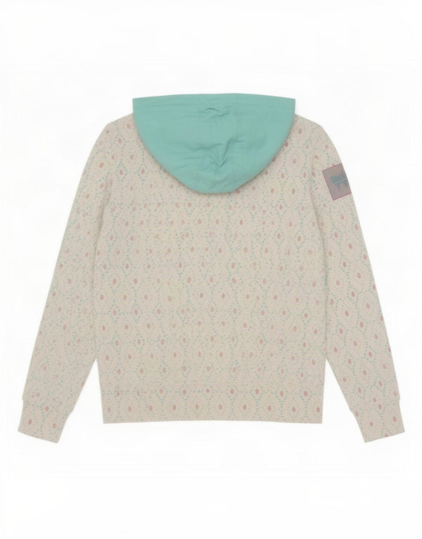 Damski sweter z kapturem Best Company, UK 18 XL, biała, geometryczna bawełna