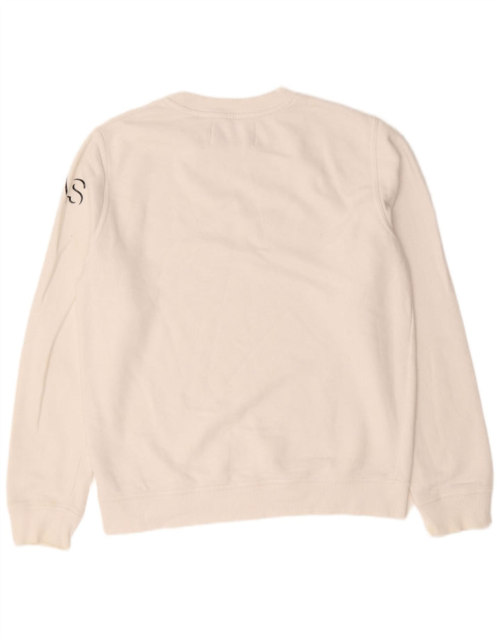Męska bluza z grafiką Calvin Klein Jeans, duża, biała, bawełniana