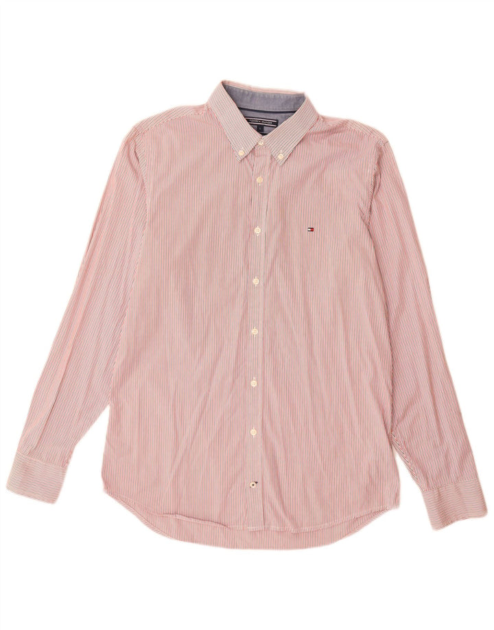 Koszula męska Tommy Hilfiger, duża, różowa, bawełniana