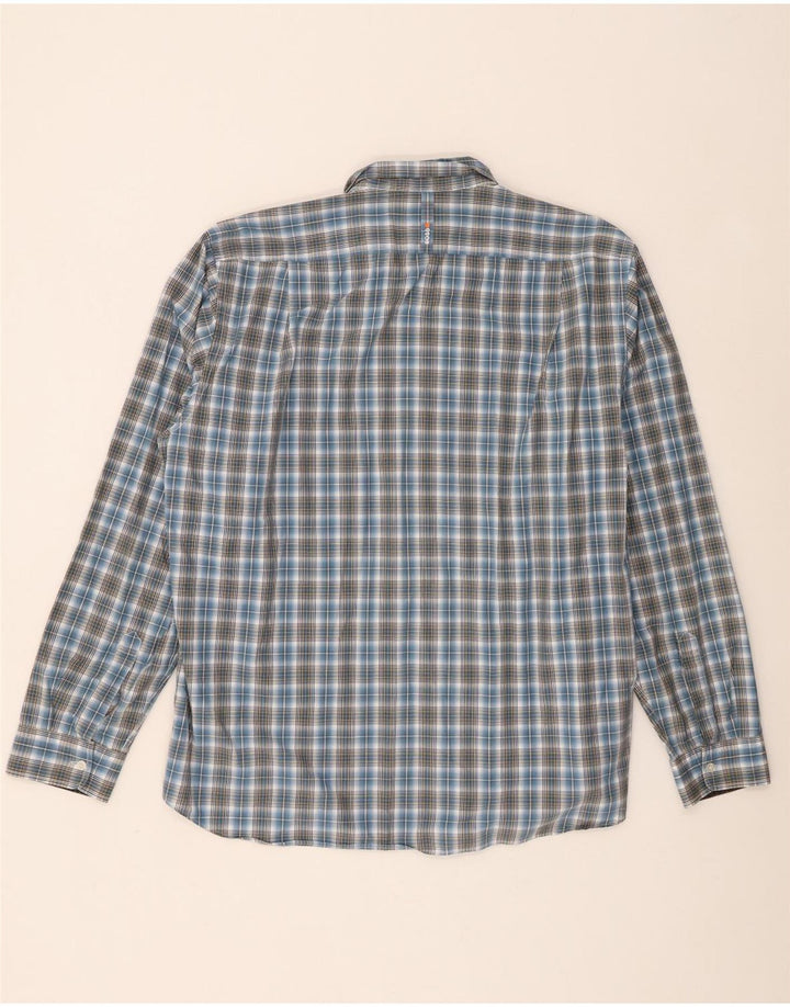 Koszula męska Hugo Boss 2XL, bawełniana niebieska kratka