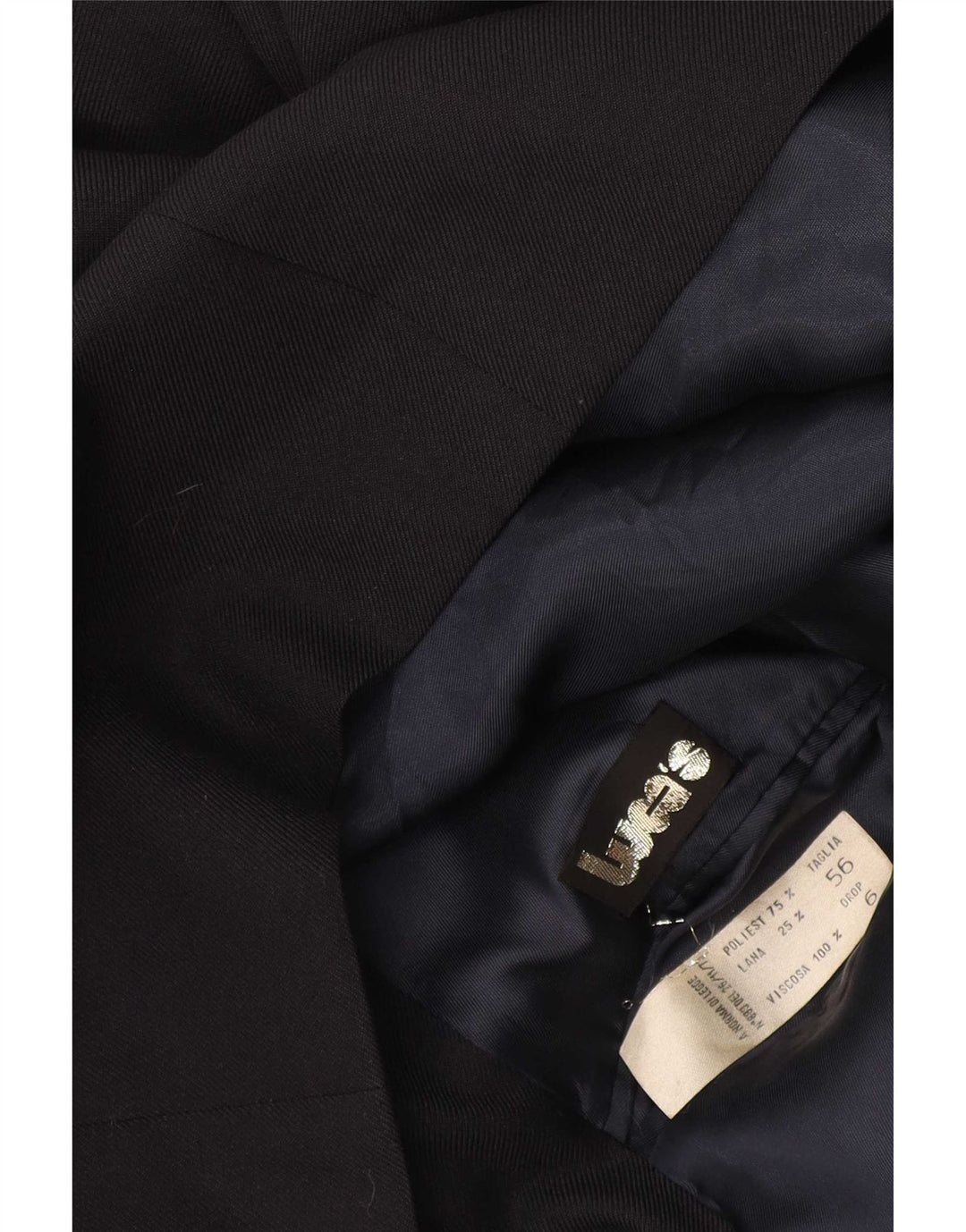 Męska marynarka z podwójnymi piersiami w stylu vintage IT 56 3XL Czarny poliester