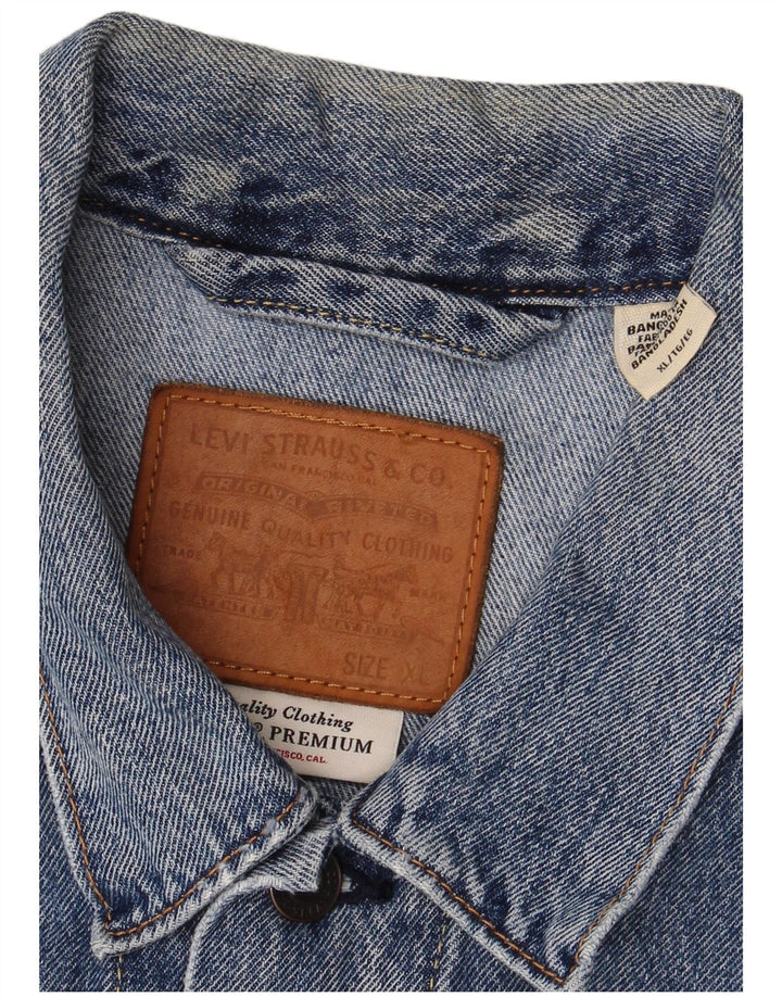 Męska kurtka dżinsowa Levi's UK 42 XL, niebieska, bawełniana