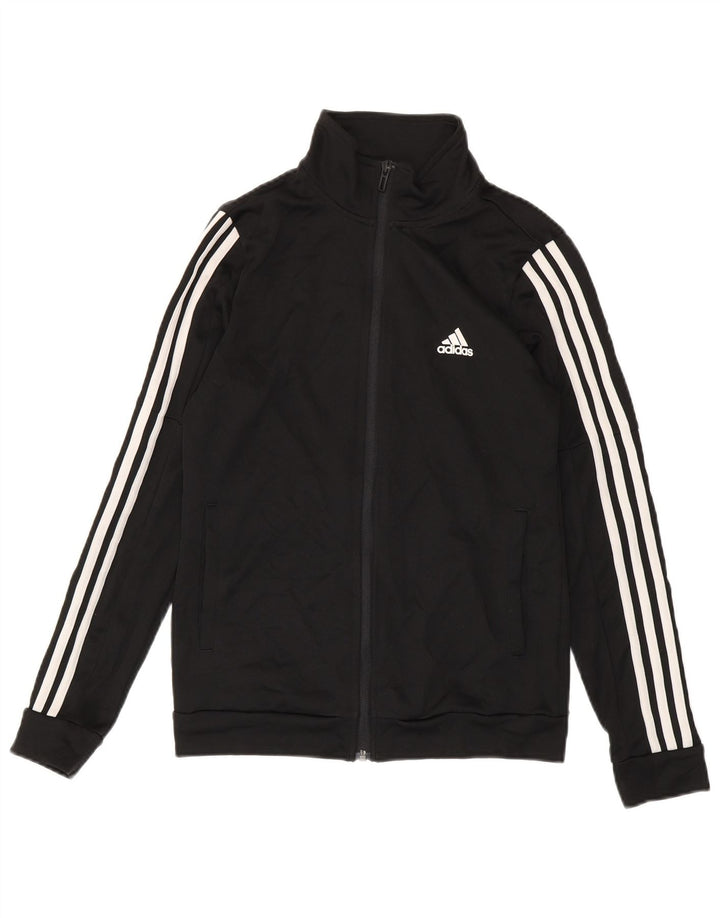 Damska kurtka dresowa Adidas UK 8/10, mała, czarna, poliestrowa