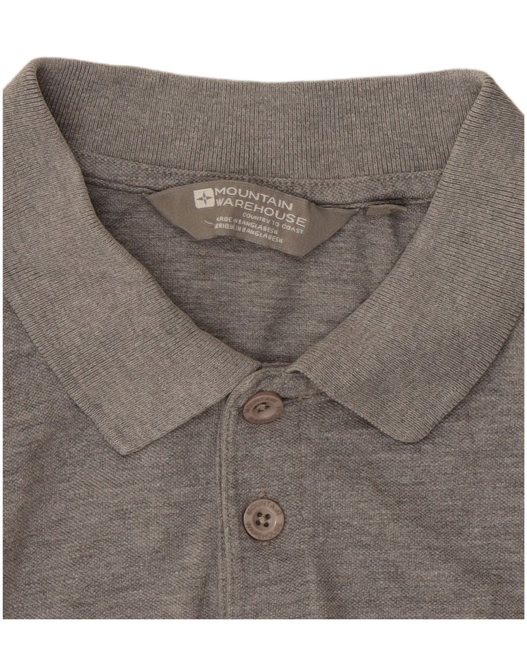 Męska koszulka polo o luźnym kroju Mountain Warehouse, średnioszara, bawełniana