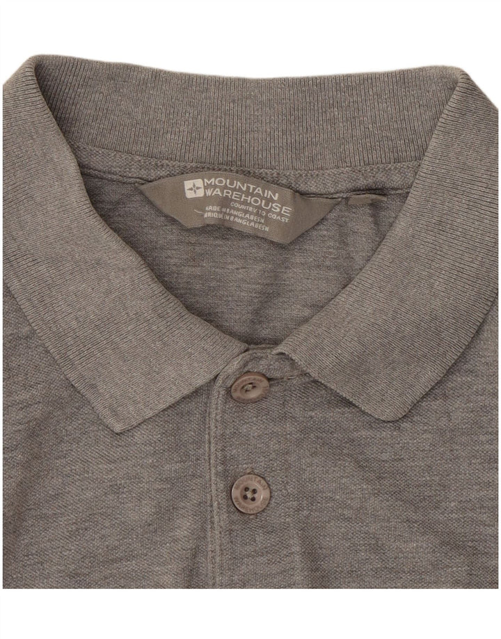 Męska koszulka polo o luźnym kroju Mountain Warehouse, średnioszara, bawełniana