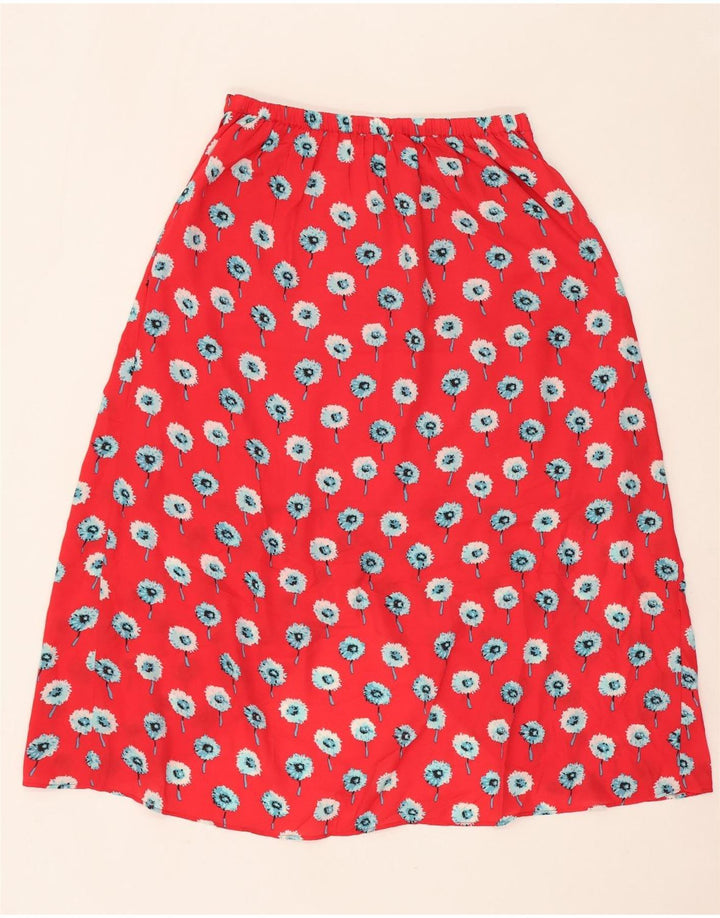 J. CREW Damska spódnica kopertowa mała W27 w czerwone kwiaty