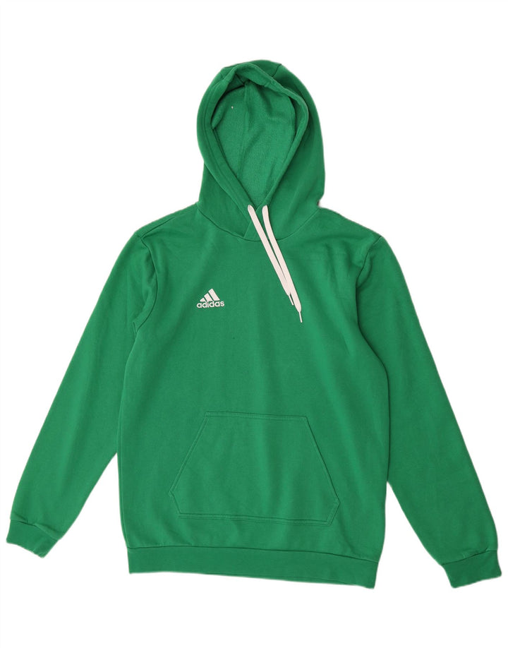 Adidas Męska bluza z kapturem, średnia, zielona bawełna