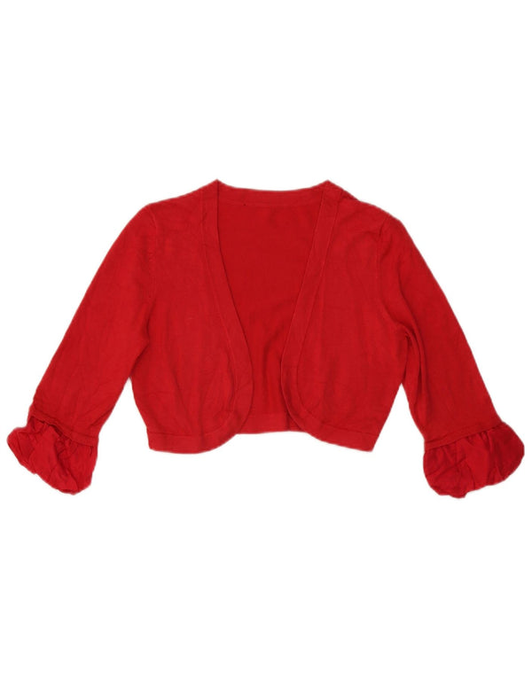 Damski sweter bolerko z rękawem 3/4 Coast UK 10 Small Red Wiskoza
