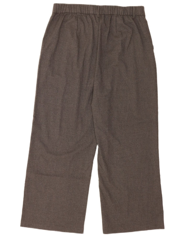 Męskie spodnie casual z wysokim stanem i szerokimi nogawkami Hollister XL W38 L27 szare