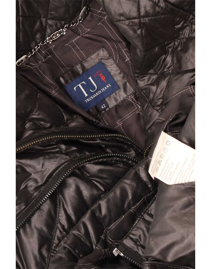 Trussardi Jeans Damska kurtka ocieplana IT 42 Średni czarny poliester