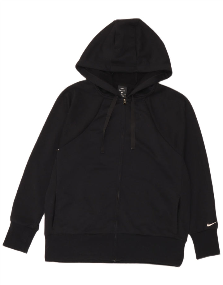 Męski sweter z kapturem i zamkiem błyskawicznym Nike Dri Fit, mały, czarny