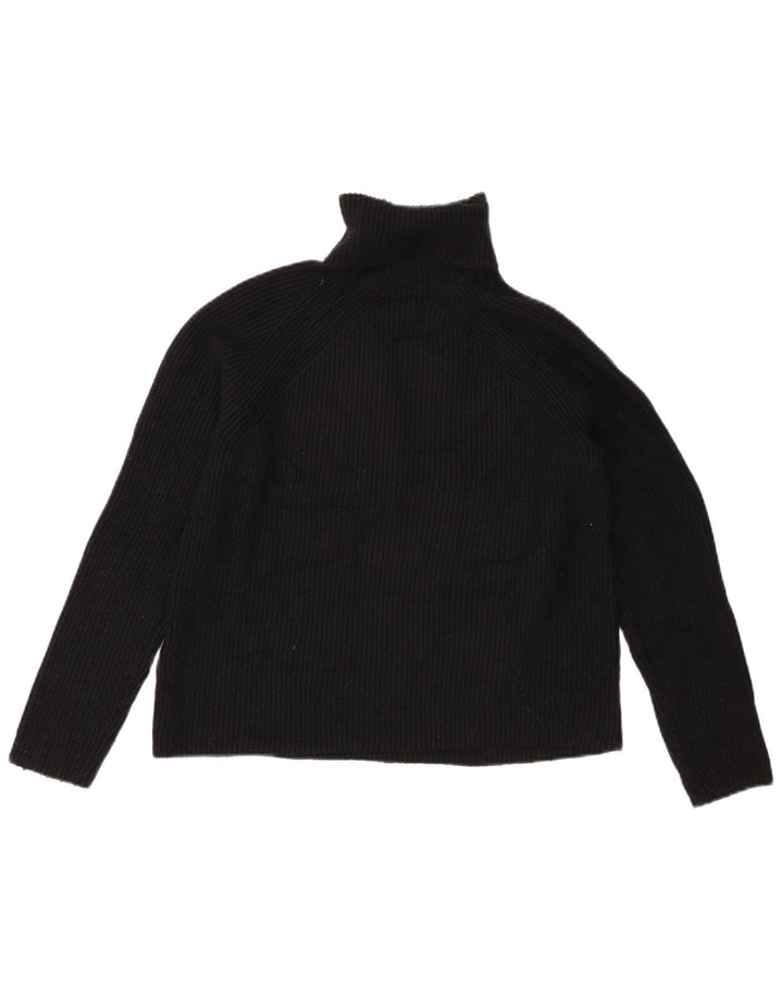 Marks & Spencer Damski sweter z golfem UK 10 Small, czarna wiskoza